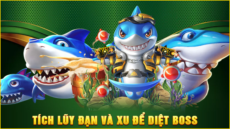 tích lũy đạn và xu để diệt boss